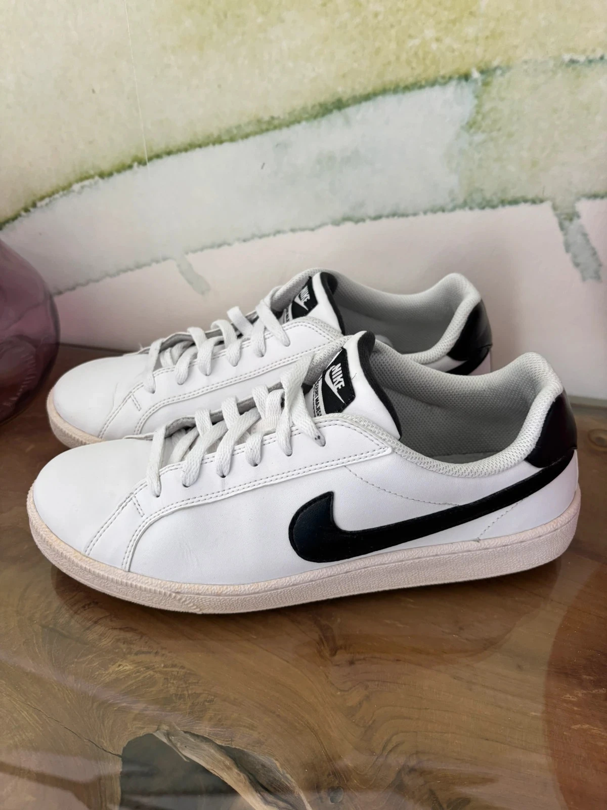 Baskets Nike court Majestic leather blanc noir 44